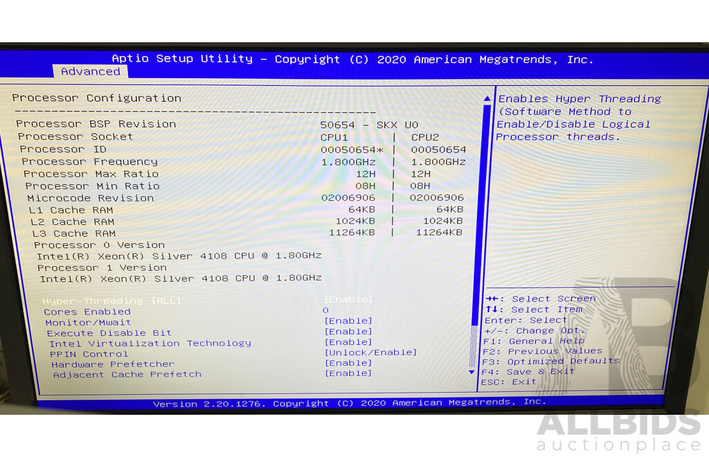 Nutanix (NXS2U2NL12G600) 2RU Dual-Node Server W/ 1x Dual Intel Xeon SILVER (4108) 1.8GHz-3.0GHz 8-Core CPU & 192GB DDR4 RAM Nodes