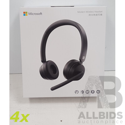 Microsoft (1998) Modern Wireless Headset - Lot of Four *Brand New