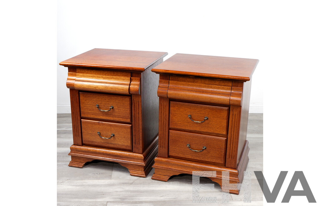 Pair of Nowra Mk-II Three Brawer Bedside Chests by Eastgate Furniture