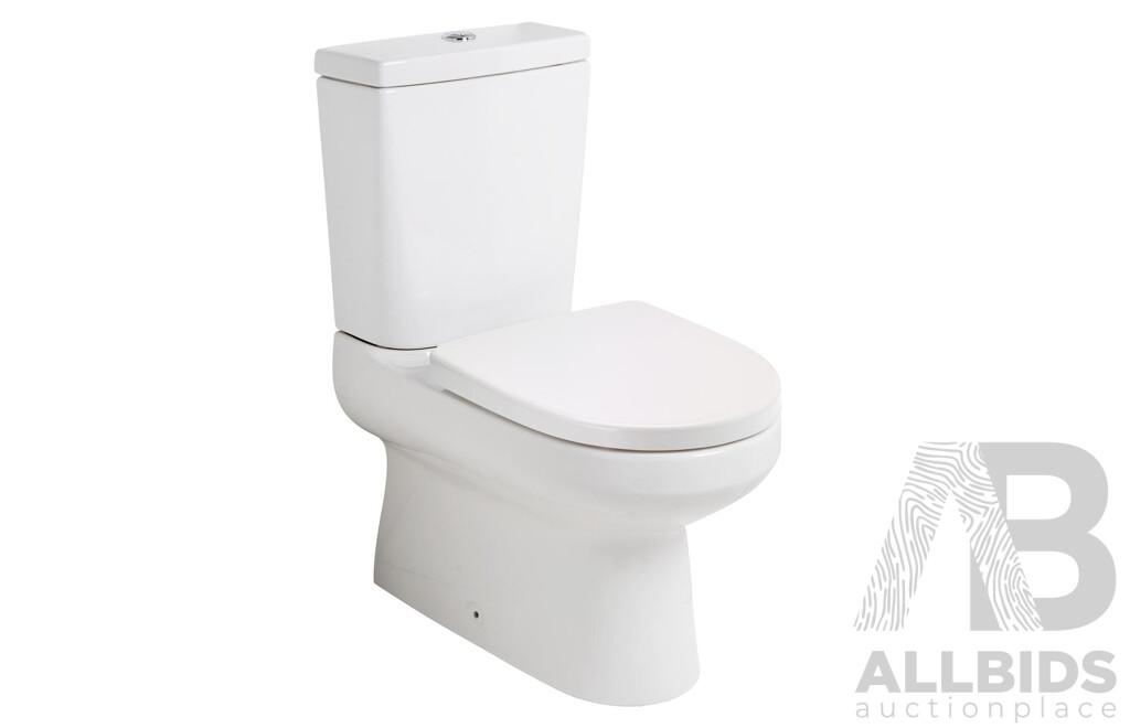 Porcher Cygnet Closed Coupled Toilet Suite - Brand New