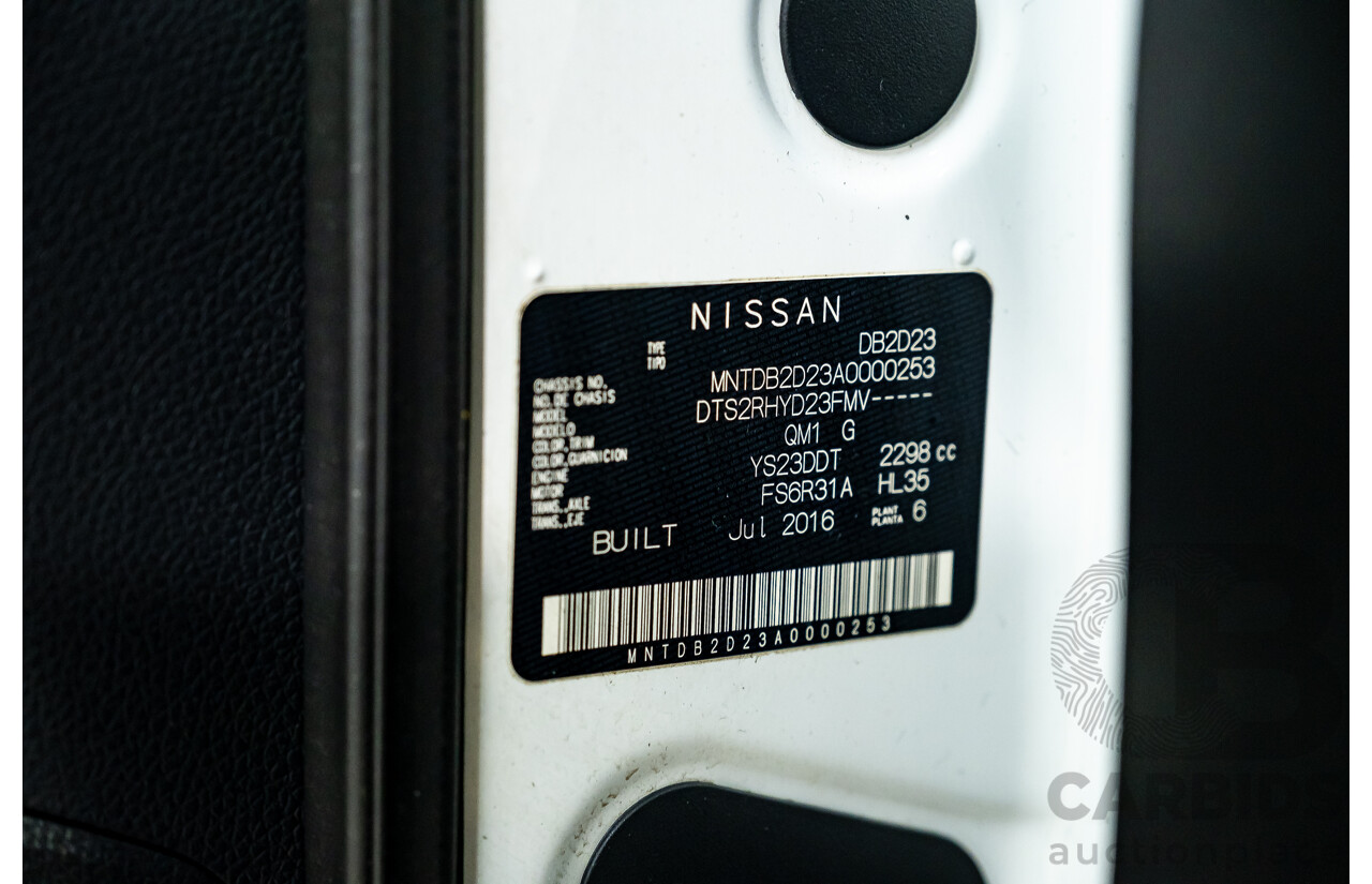 11/2016 Nissan Navara RX (4x2) NP300 D23 2d C/Chas White Turbo Diesel 2.3L