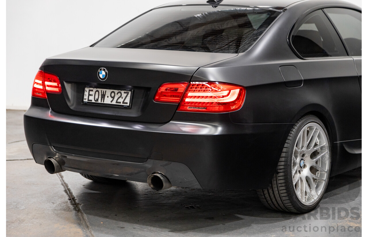 8/2010 BMW 335i M-Sport E92 MY10 2d Coupe Satin Black Wrap Turbo 3.0L