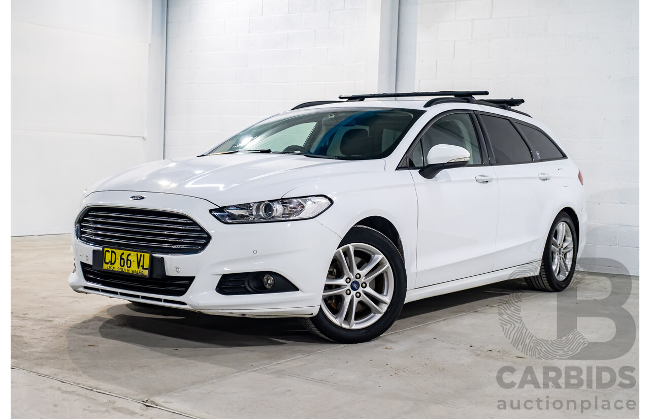 5/2015 Ford Mondeo Ambiente MD 4d Wagon White Turbo 2.0L