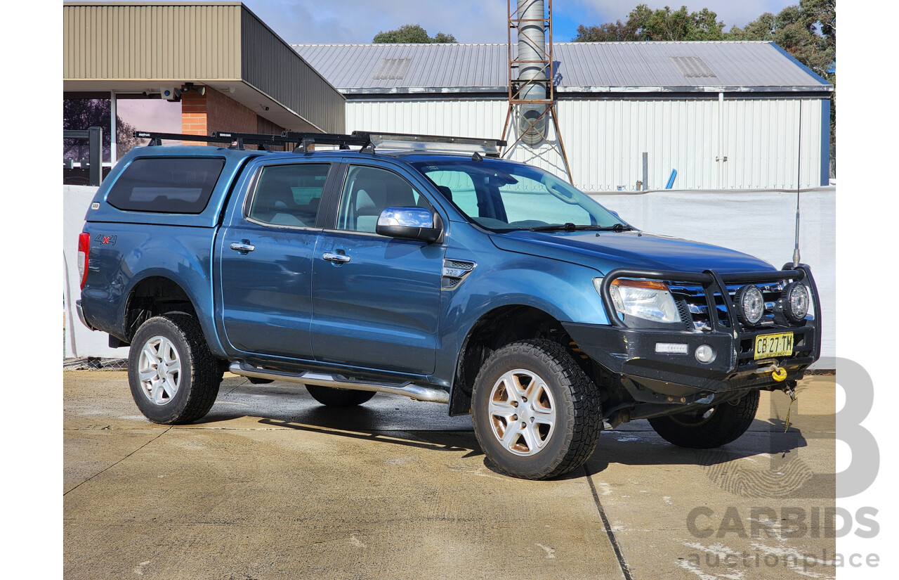 11/2014 Ford Ranger XLT 3.2 (4x4) PX Dual Cab Utility Blue 3.2L