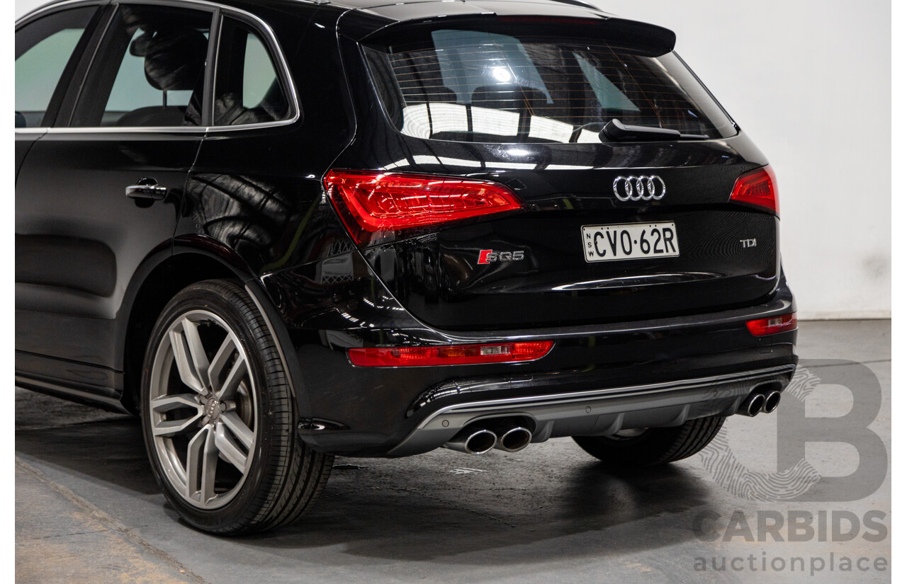 9/2014 Audi SQ5 3.0 TDI Quattro (AWD) 8R MY15 5d Wagon Metallic Black Twin Turbo Diesel V6 3.0L