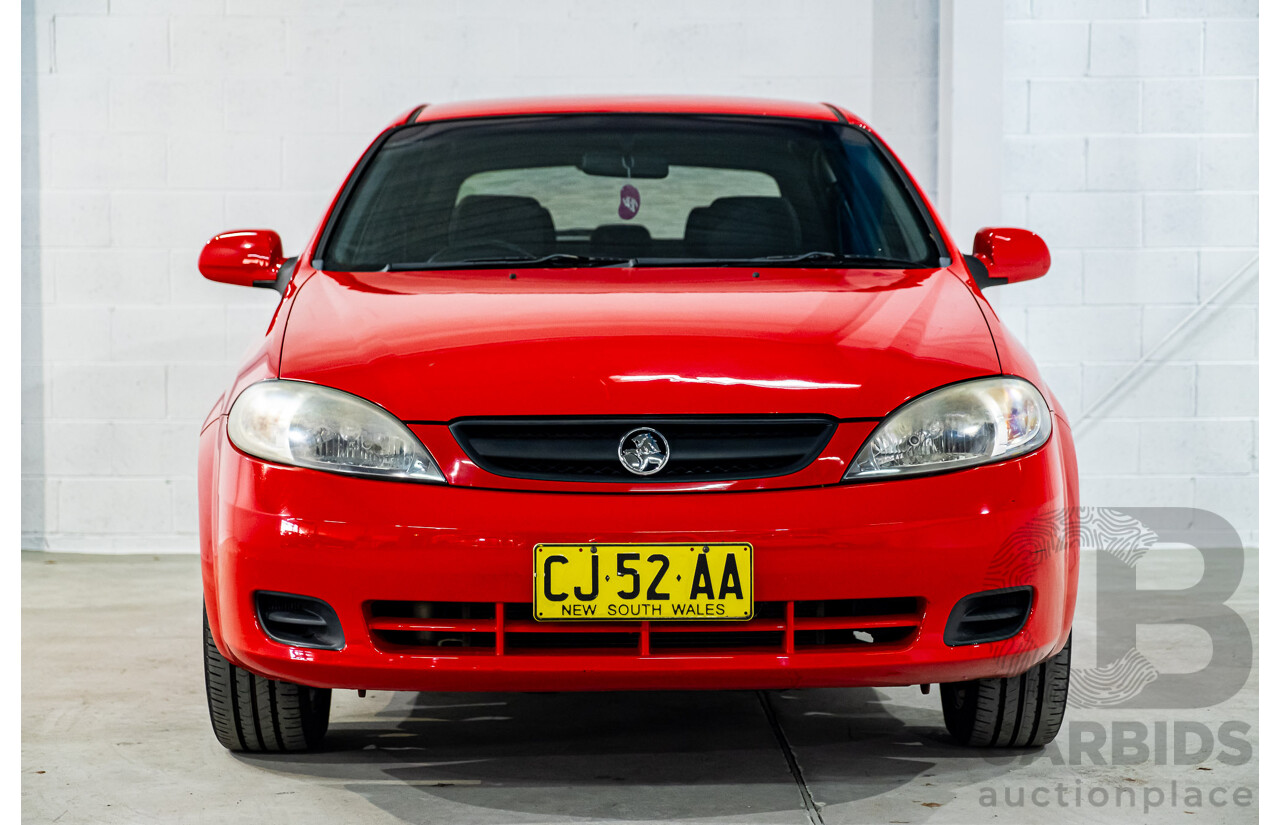 4/2008 Holden Viva JF MY08 Upgrade 4d Hatch Red 1.8L