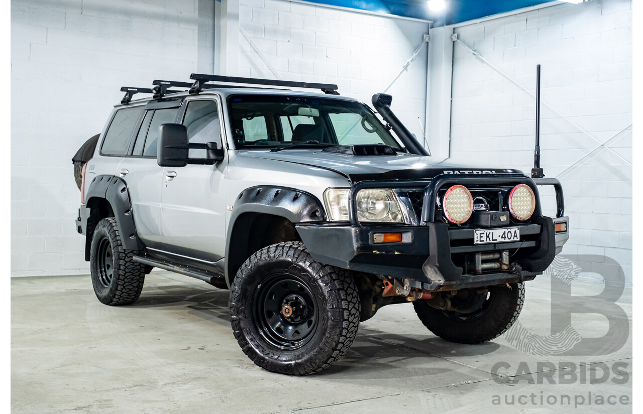 3/2005 Nissan Patrol ST (4x4) GU IV 4d Wagon Silver Turbo Diesel 3.0L