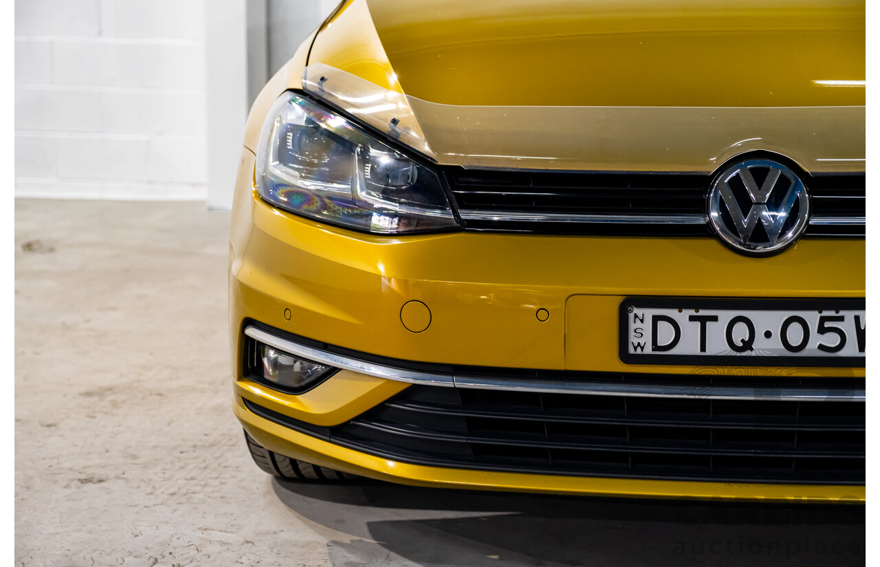 2/2018 Volkswagen Golf 110 TSI Highline MK7.5 AU MY16 4d Hatch Tumeric Yellow Metallic Turbo 1.4L