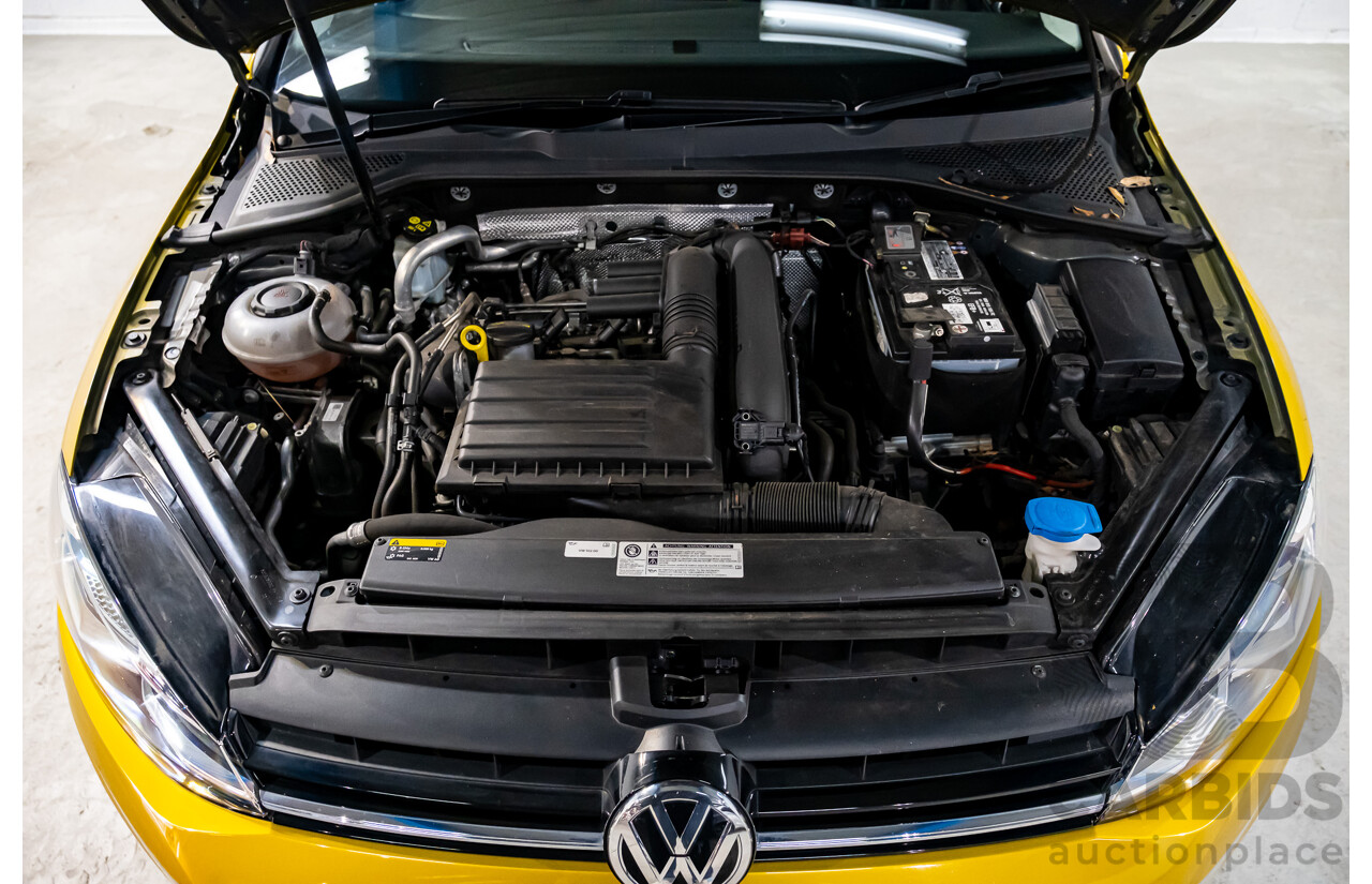 2/2018 Volkswagen Golf 110 TSI Highline MK7.5 AU MY16 4d Hatch Tumeric Yellow Metallic Turbo 1.4L