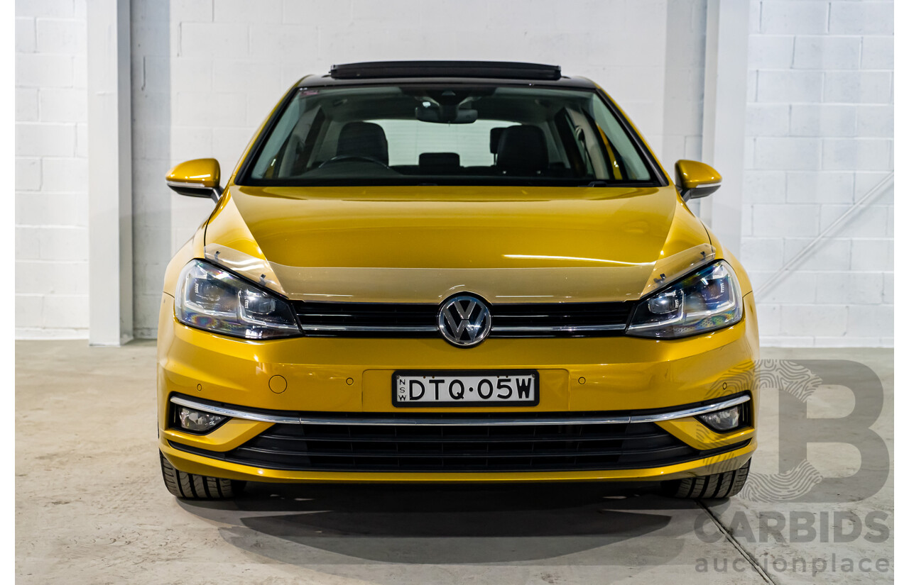 2/2018 Volkswagen Golf 110 TSI Highline MK7.5 AU MY16 4d Hatch Tumeric Yellow Metallic Turbo 1.4L