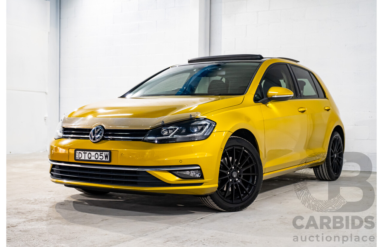 2/2018 Volkswagen Golf 110 TSI Highline MK7.5 AU MY16 4d Hatch Tumeric Yellow Metallic Turbo 1.4L
