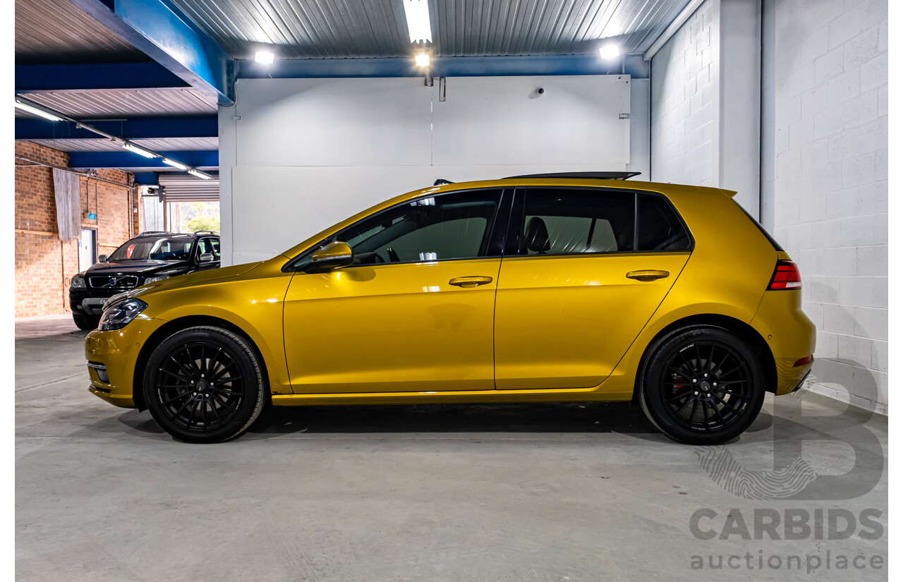 2/2018 Volkswagen Golf 110 TSI Highline MK7.5 AU MY16 4d Hatch Tumeric Yellow Metallic Turbo 1.4L