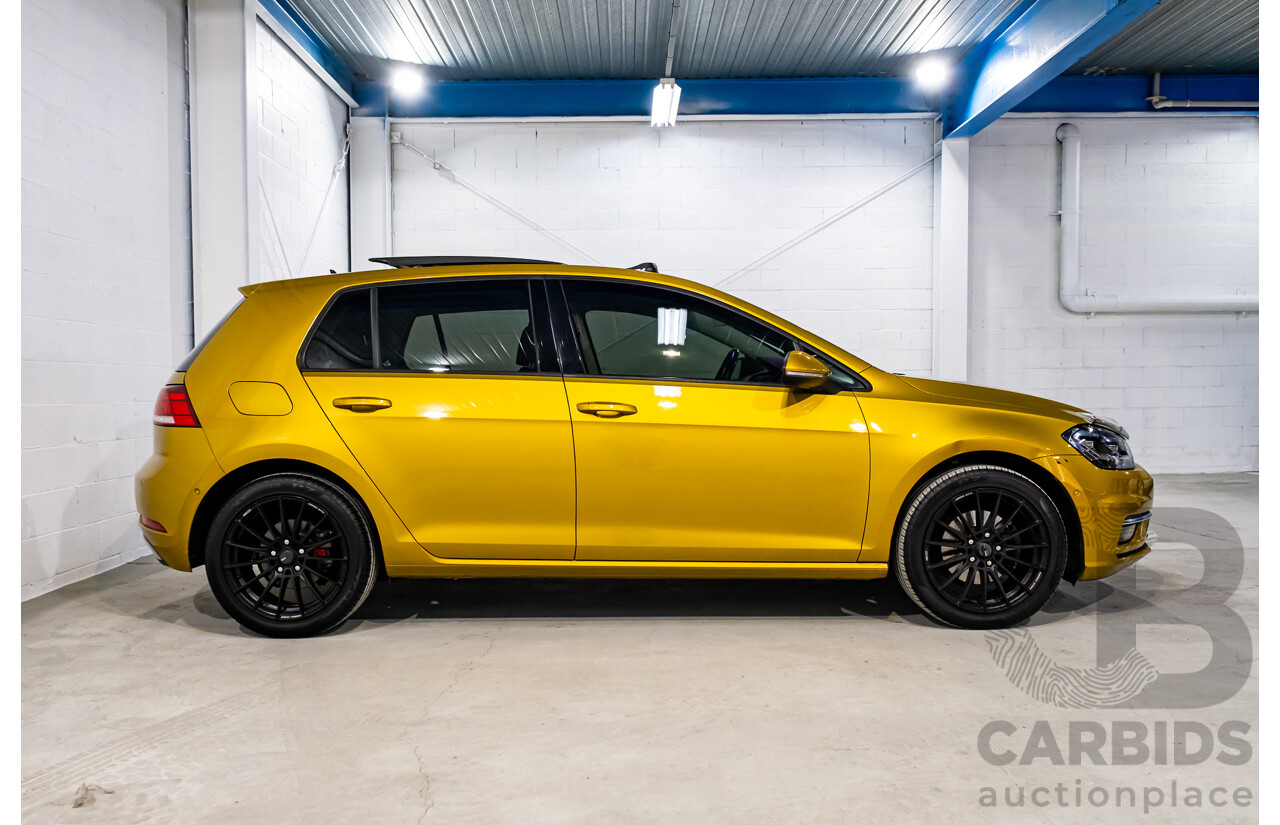 2/2018 Volkswagen Golf 110 TSI Highline MK7.5 AU MY16 4d Hatch Tumeric Yellow Metallic Turbo 1.4L