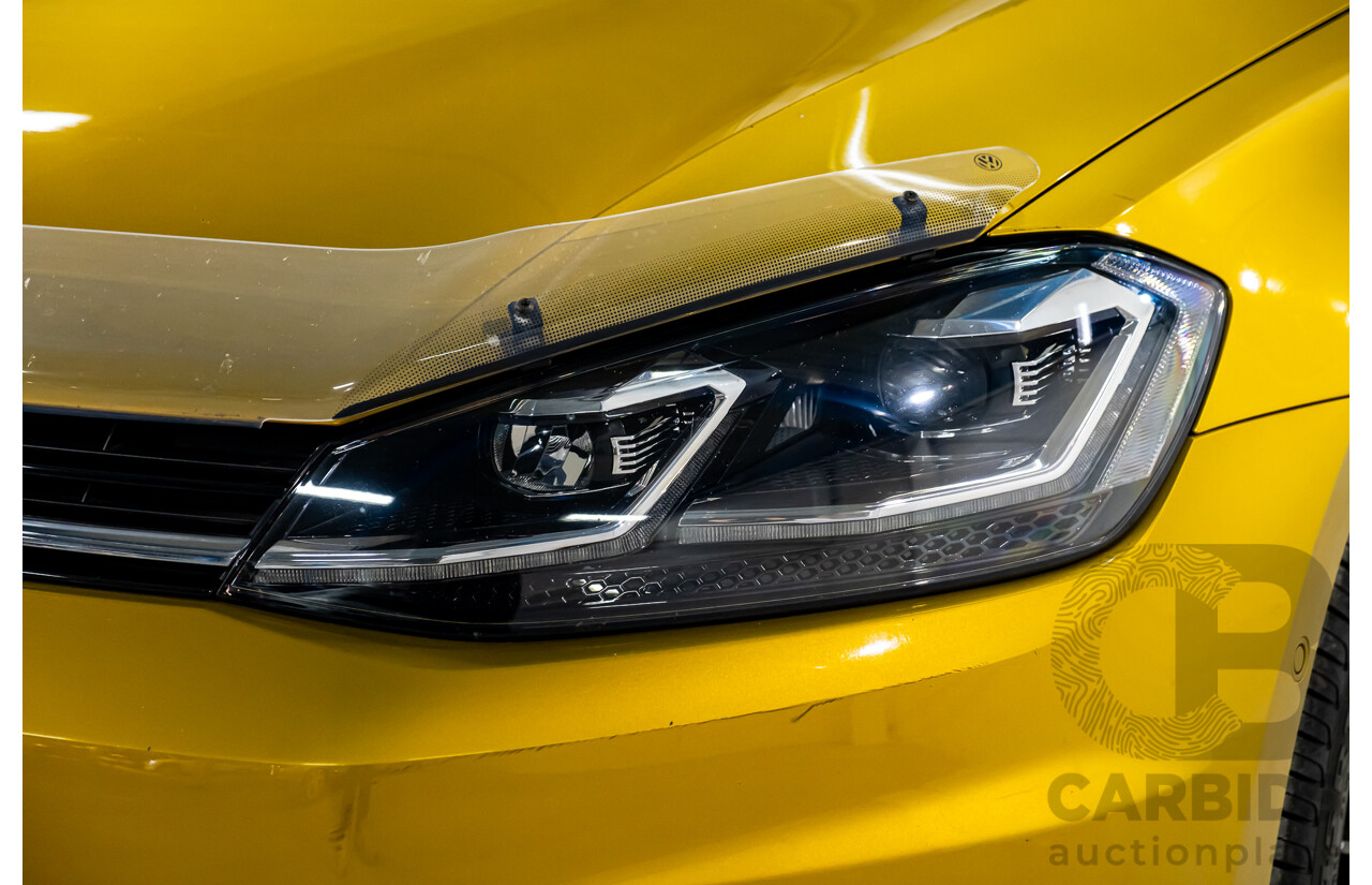 2/2018 Volkswagen Golf 110 TSI Highline MK7.5 AU MY16 4d Hatch Tumeric Yellow Metallic Turbo 1.4L