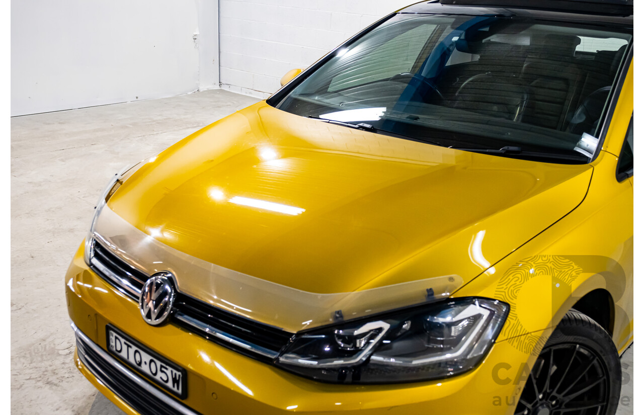 2/2018 Volkswagen Golf 110 TSI Highline MK7.5 AU MY16 4d Hatch Tumeric Yellow Metallic Turbo 1.4L