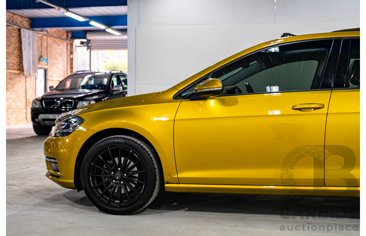 2/2018 Volkswagen Golf 110 TSI Highline MK7.5 AU MY16 4d Hatch Tumeric Yellow Metallic Turbo 1.4L