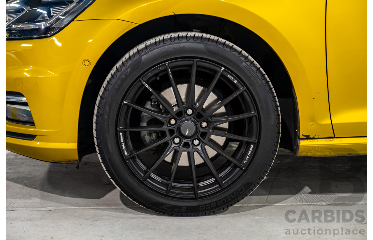 2/2018 Volkswagen Golf 110 TSI Highline MK7.5 AU MY16 4d Hatch Tumeric Yellow Metallic Turbo 1.4L