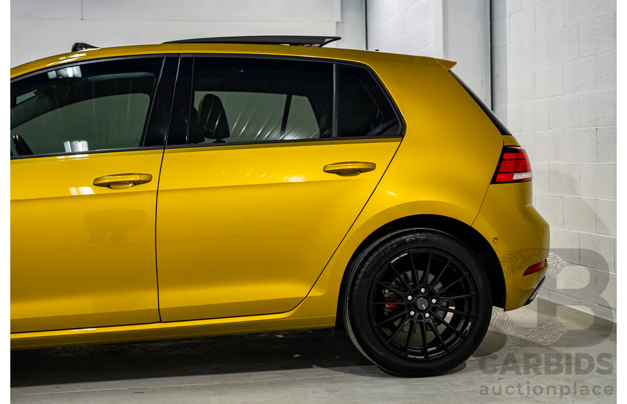 2/2018 Volkswagen Golf 110 TSI Highline MK7.5 AU MY16 4d Hatch Tumeric Yellow Metallic Turbo 1.4L
