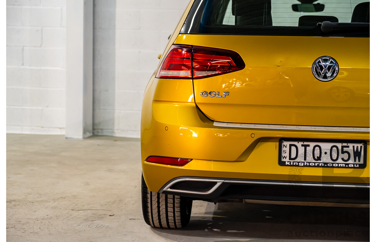 2/2018 Volkswagen Golf 110 TSI Highline MK7.5 AU MY16 4d Hatch Tumeric Yellow Metallic Turbo 1.4L