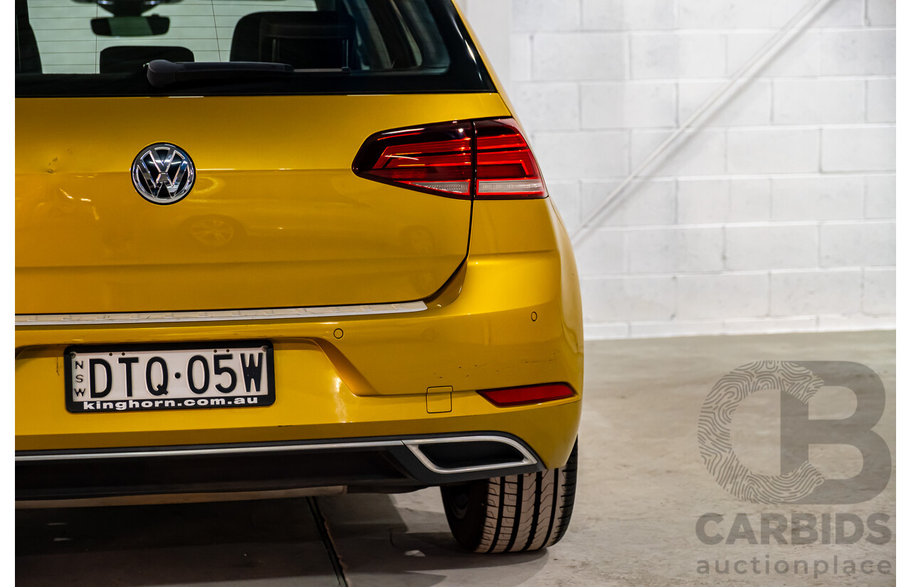 2/2018 Volkswagen Golf 110 TSI Highline MK7.5 AU MY16 4d Hatch Tumeric Yellow Metallic Turbo 1.4L