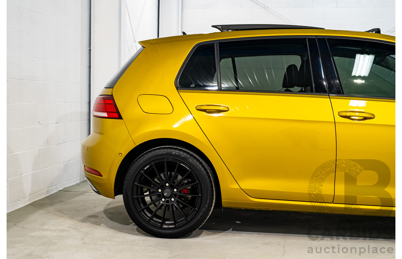 2/2018 Volkswagen Golf 110 TSI Highline MK7.5 AU MY16 4d Hatch Tumeric Yellow Metallic Turbo 1.4L
