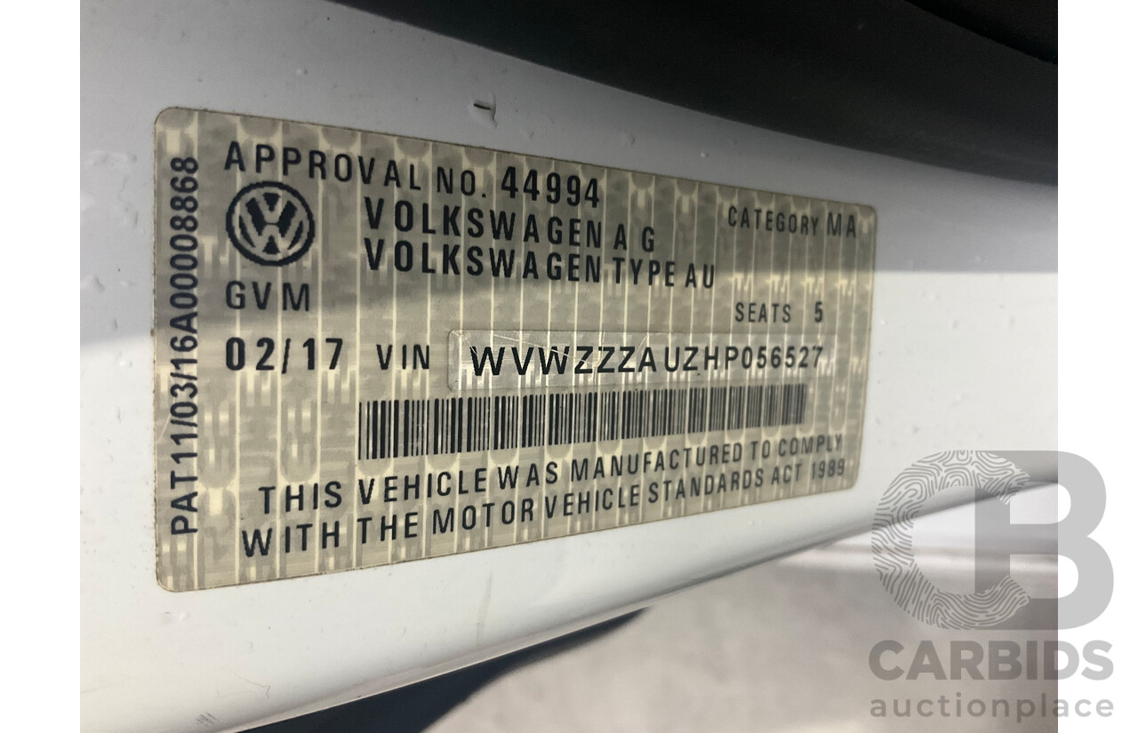 2/2017 Volkswagen Golf 110 TDI Highline MK7 AU 5d Hatchback White Turbo Diesel 2.0L