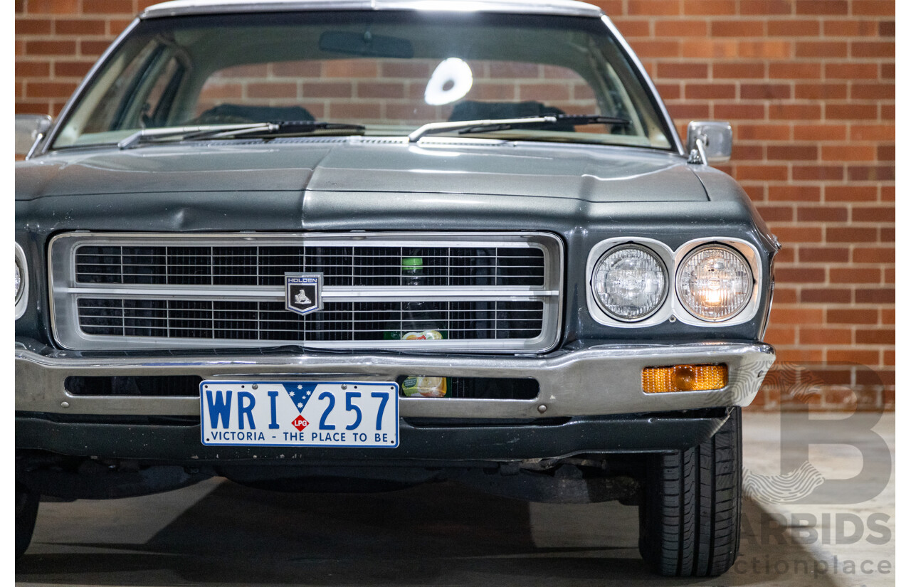 6/1974 Holden HQ Premier 4d Sedan Gunmetal Metallic Grey 308ci V8 5.0L