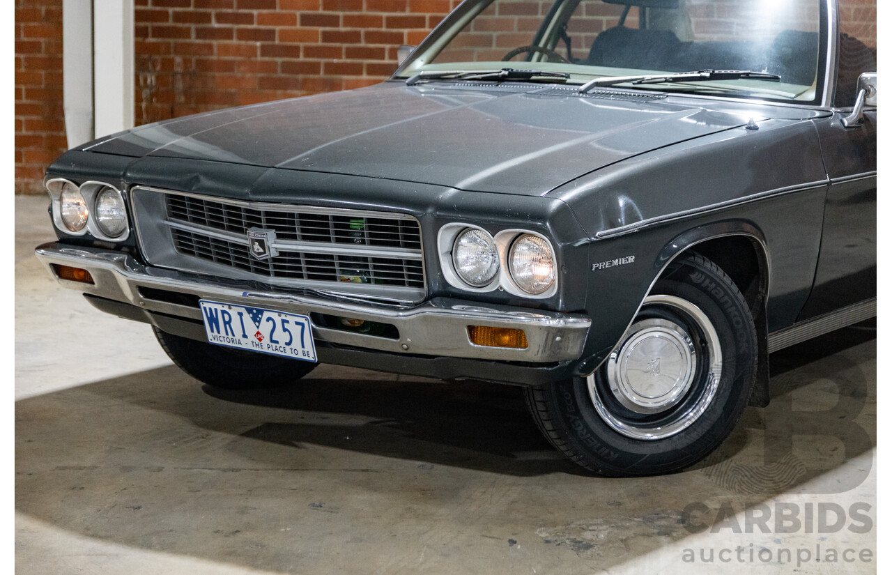 6/1974 Holden HQ Premier 4d Sedan Gunmetal Metallic Grey 308ci V8 5.0L