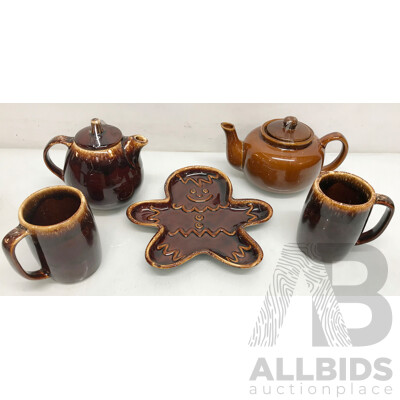 Vintage Hull Pottery 5-Piece Coffee/Tea Set