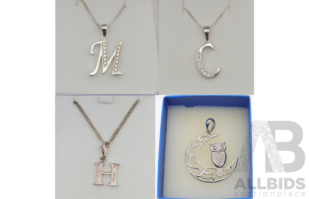 Sterling Silver Necklaces and Pendants, New in Boxes From Goldmark & Prouds, 20.78 Grams