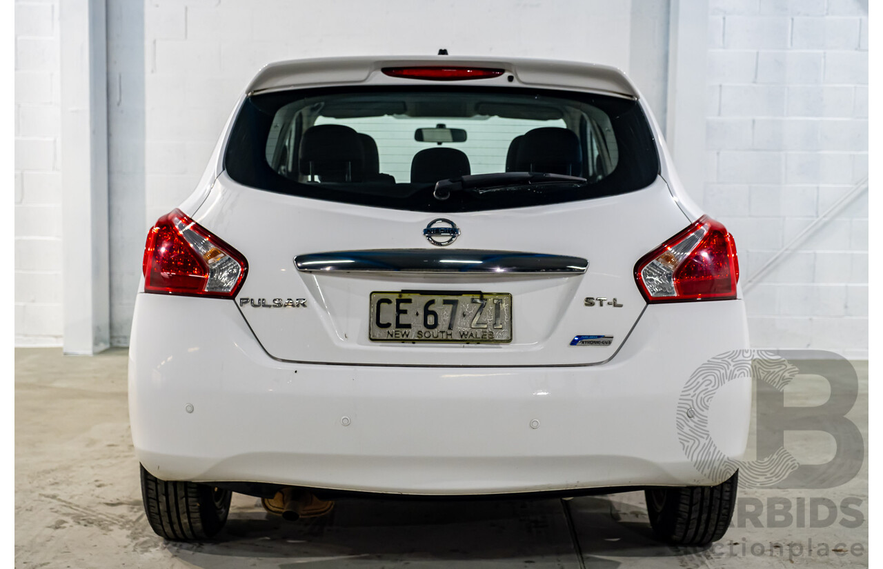 7/2015 Nissan Pulsar ST-L C12 5d Hatchback White 1.8L