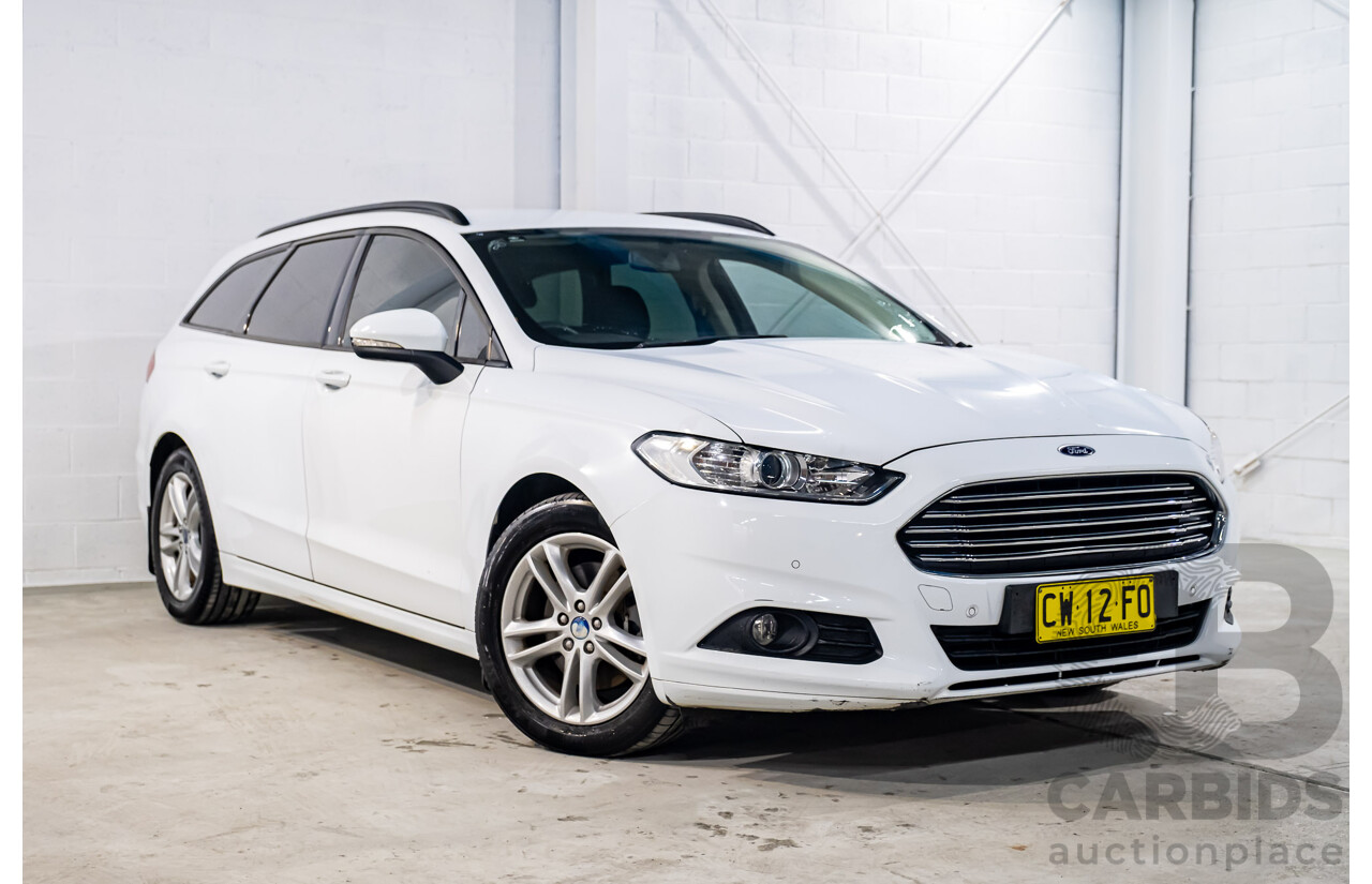 9/2015 Ford Mondeo Ambiente TDCi MD 4d Wagon White Turbo Diesel 2.0L