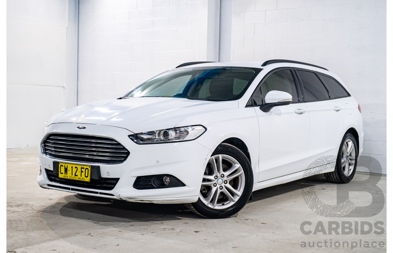 9/2015 Ford Mondeo Ambiente TDCi MD 4d Wagon White Turbo Diesel 2.0L