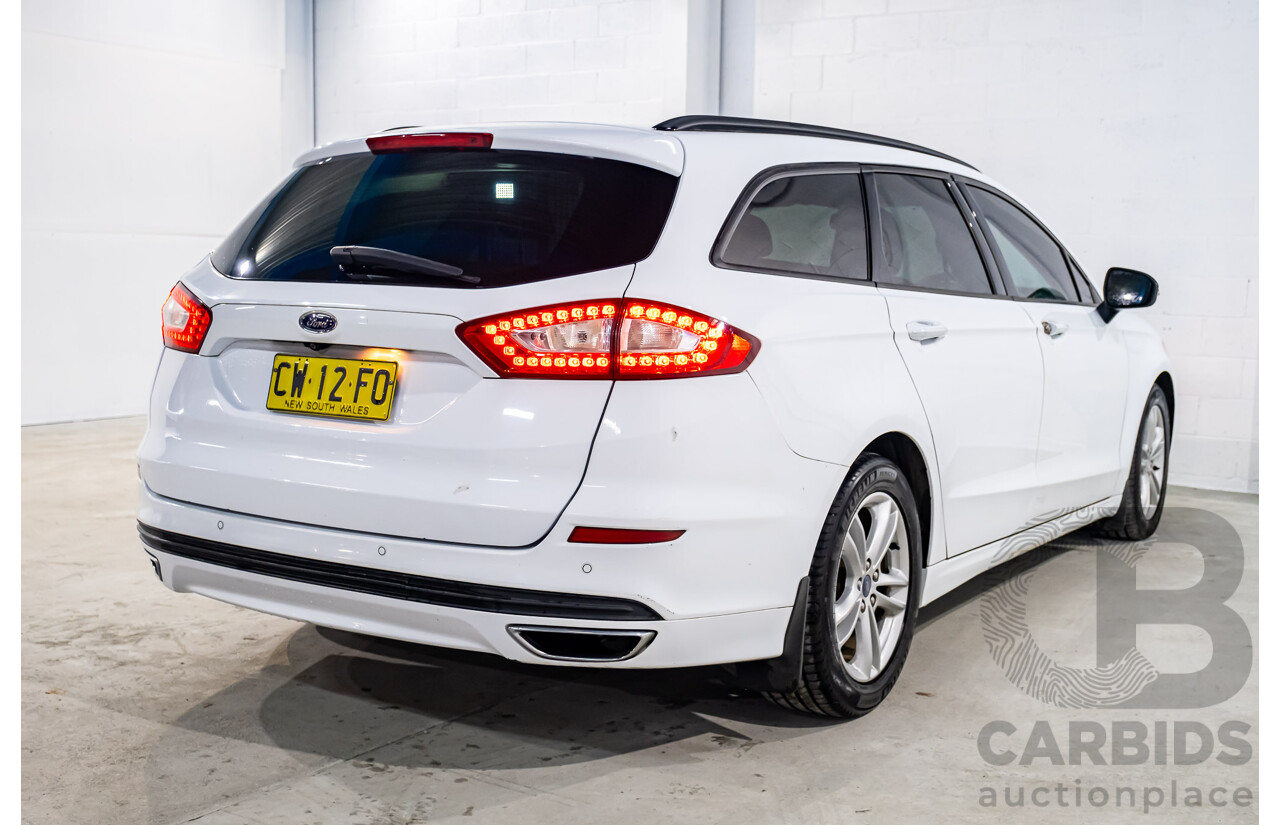 9/2015 Ford Mondeo Ambiente TDCi MD 4d Wagon White Turbo Diesel 2.0L