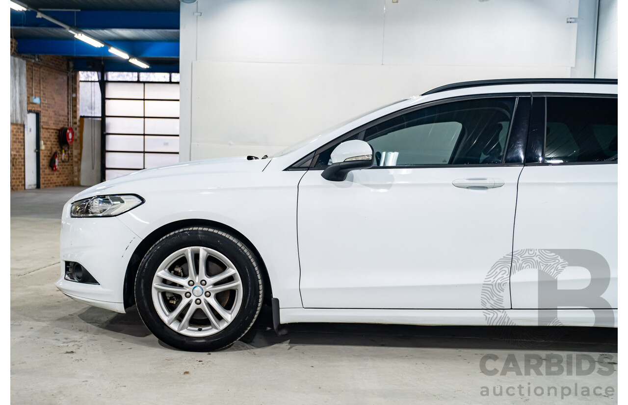 9/2015 Ford Mondeo Ambiente TDCi MD 4d Wagon White Turbo Diesel 2.0L