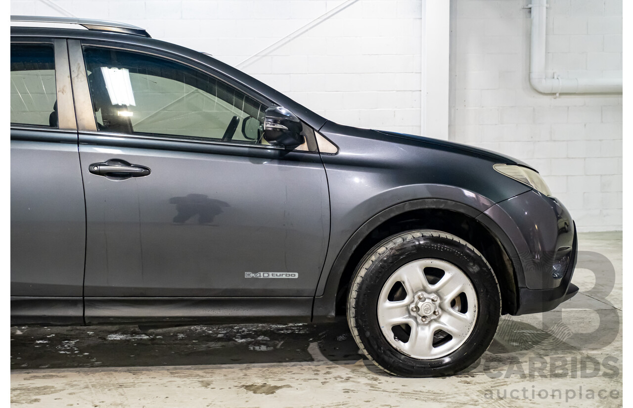 12/2014 Toyota Rav4 GX (4x4) ALA49R 4d Wagon Metallic Grey Turbo Diesel 2.2L