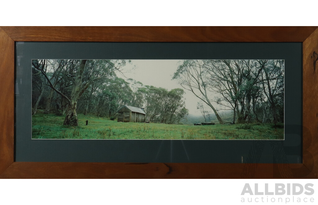 (Possibly After) Ken Duncan, Secluded Bush Hut, Colour Photograph, 53 x 108 cm (frame)