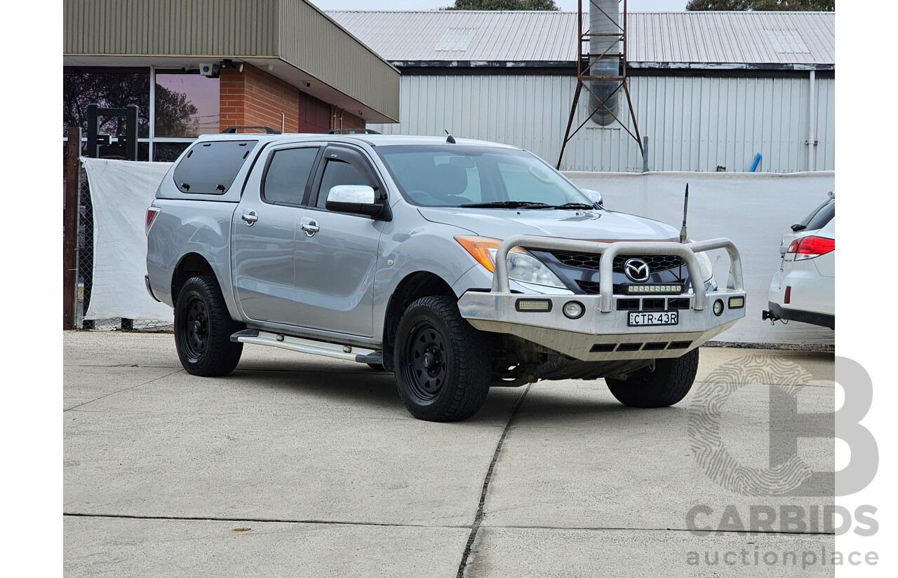 2/2014 Mazda Bt50 XTR (4x4) MY13 Dual Cab Utility Silver 3.2L