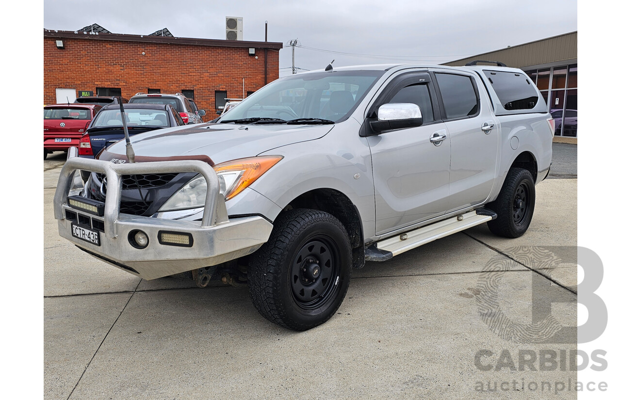 2/2014 Mazda Bt50 XTR (4x4) MY13 Dual Cab Utility Silver 3.2L