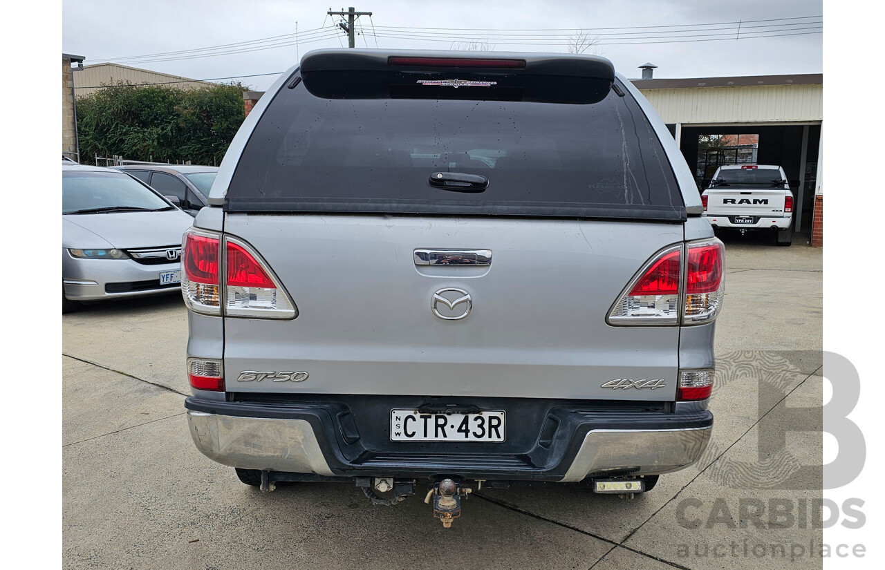 2/2014 Mazda Bt50 XTR (4x4) MY13 Dual Cab Utility Silver 3.2L