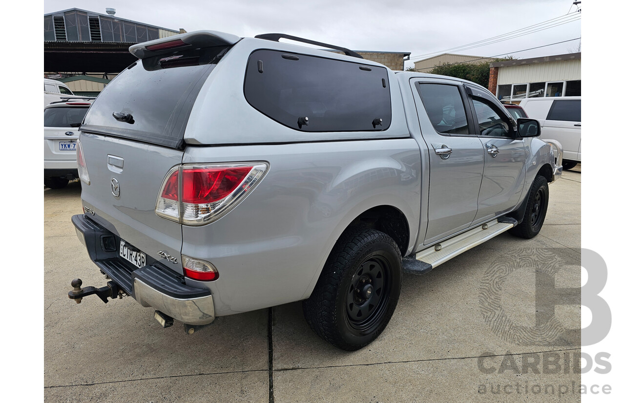 2/2014 Mazda Bt50 XTR (4x4) MY13 Dual Cab Utility Silver 3.2L