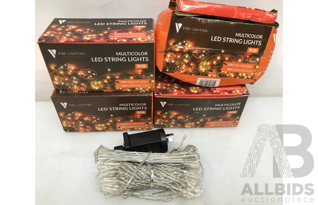 Vibe Lighting LED String Lights 10m and 20m - Lot of 4