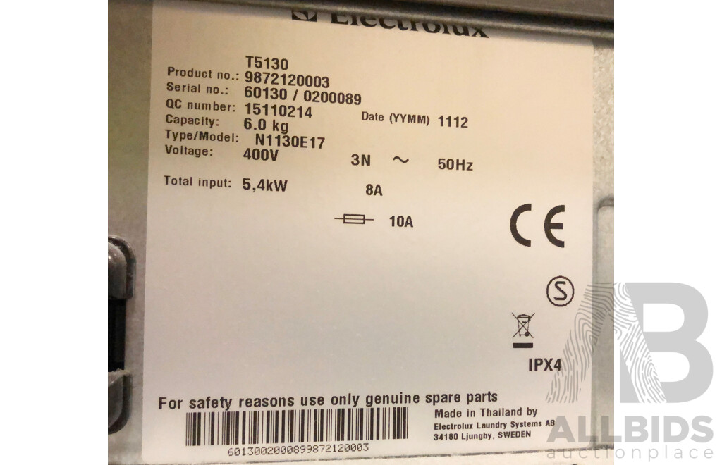 Electrolux 6kg Commercial Clothes Dryer - Model T5130