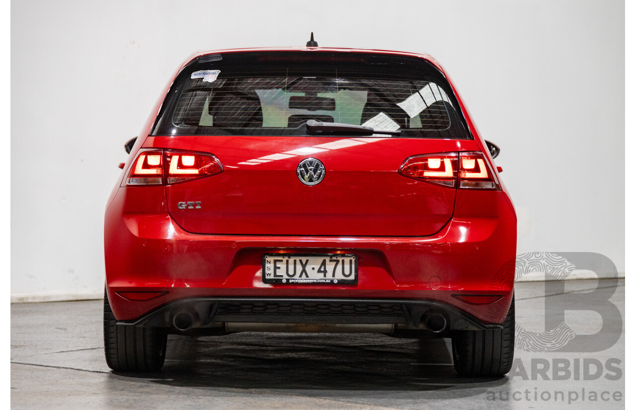 11/2013 Volkswagen Golf GTi AU MK7 MY14 5d Hatchback Tornado Red Turbo 2.0L