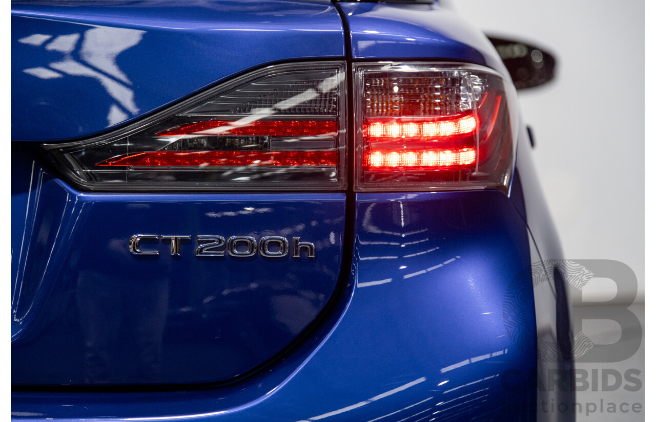 5/2013 Lexus CT 200h Hybrid F-Sport ZWA10R MY13 Upgrade 5d Hatchback Flame Blue Hybrid 1.8L