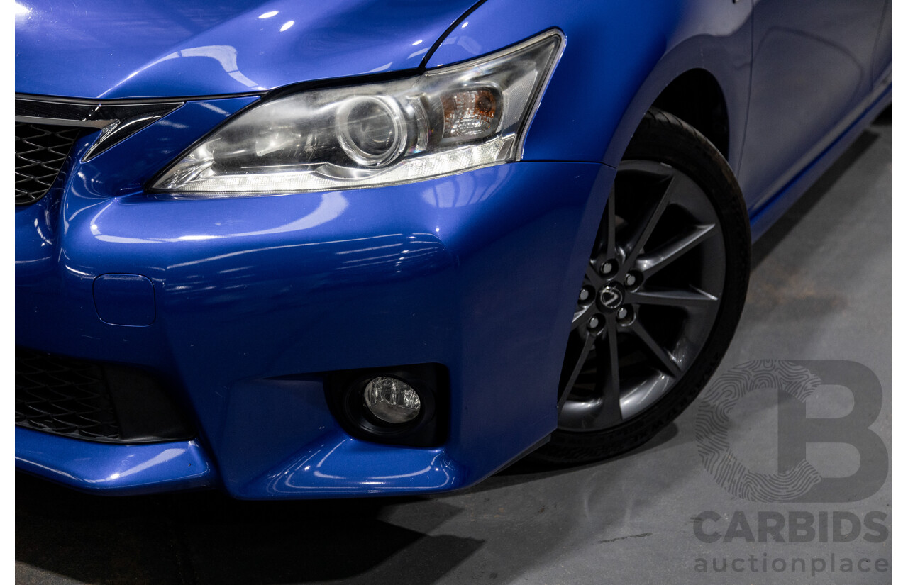 5/2013 Lexus CT 200h Hybrid F-Sport ZWA10R MY13 Upgrade 5d Hatchback Flame Blue Hybrid 1.8L