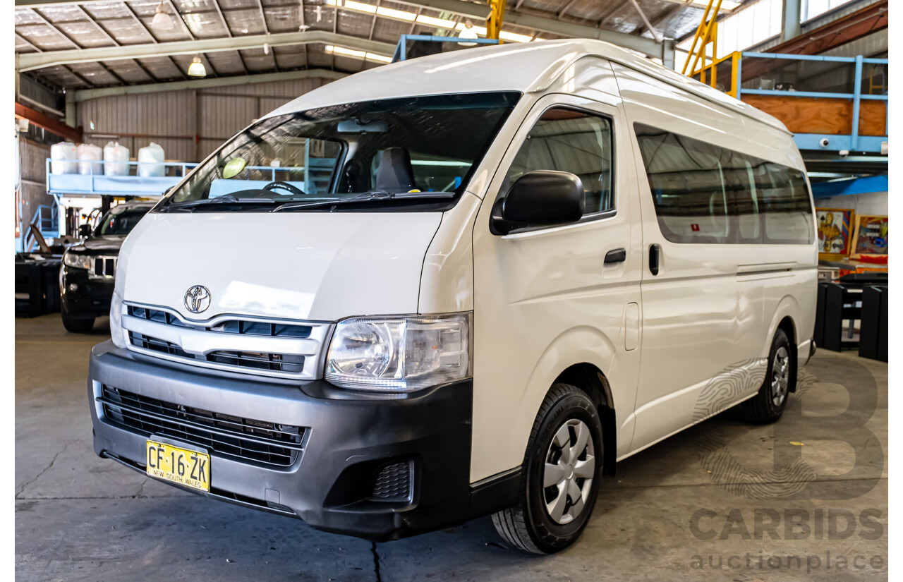 11/2011 Toyota Hiace Commuter KDH223R MY11 UPGRADE Bus White Turbo Diesel 3.0L - 14 Seater