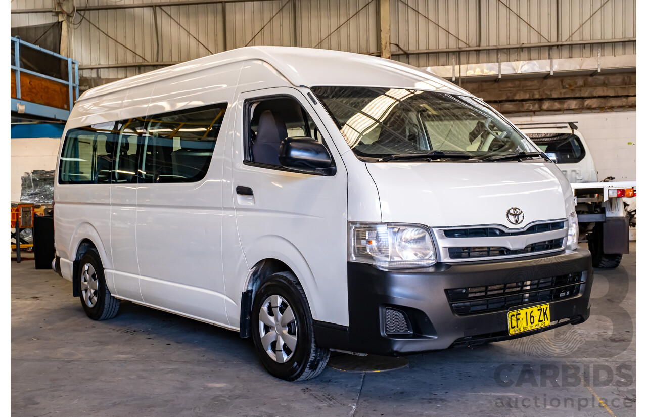 11/2011 Toyota Hiace Commuter KDH223R MY11 UPGRADE Bus White Turbo Diesel 3.0L - 14 Seater