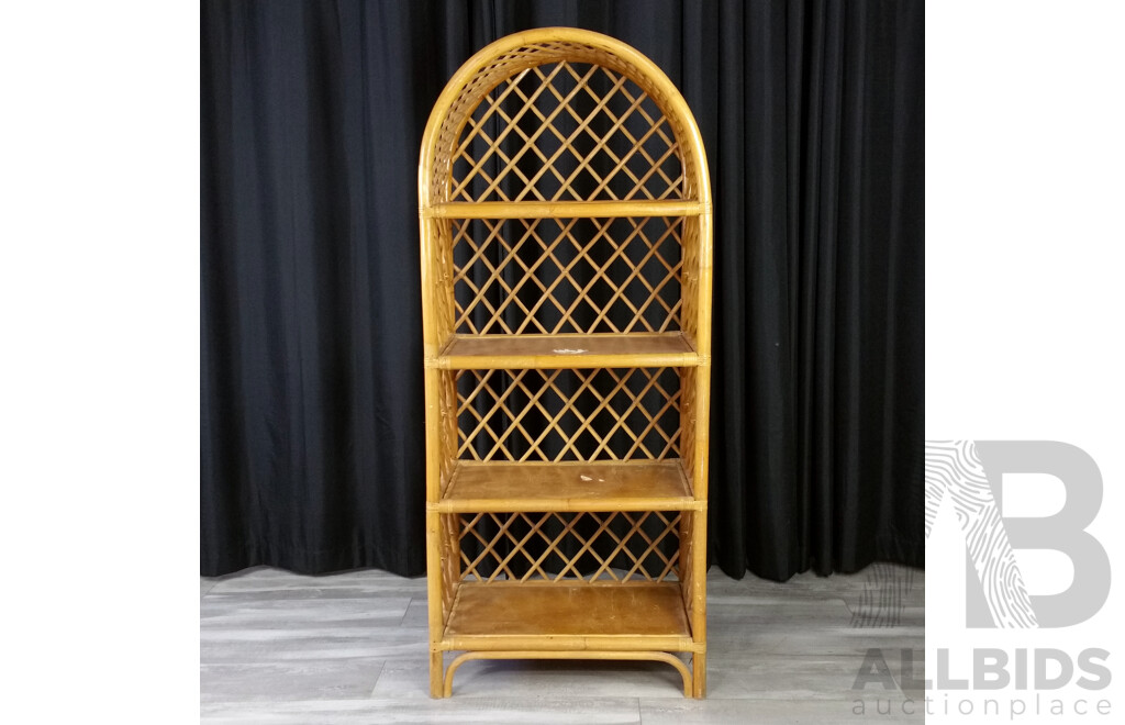 Cane Dome Top Open Bookcase