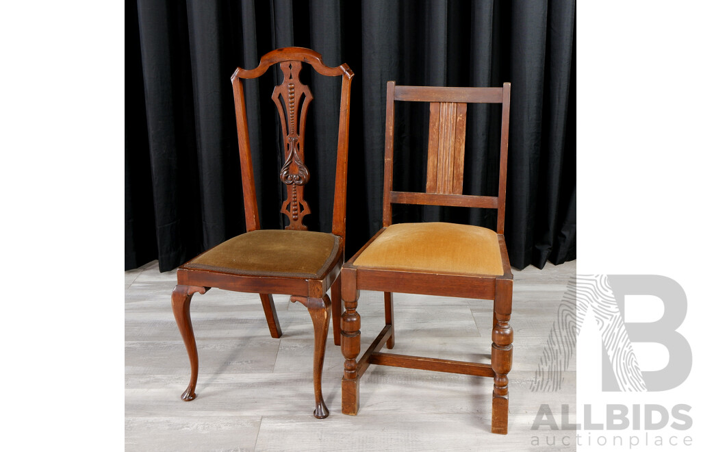 Pair of Timber Dining Chairs